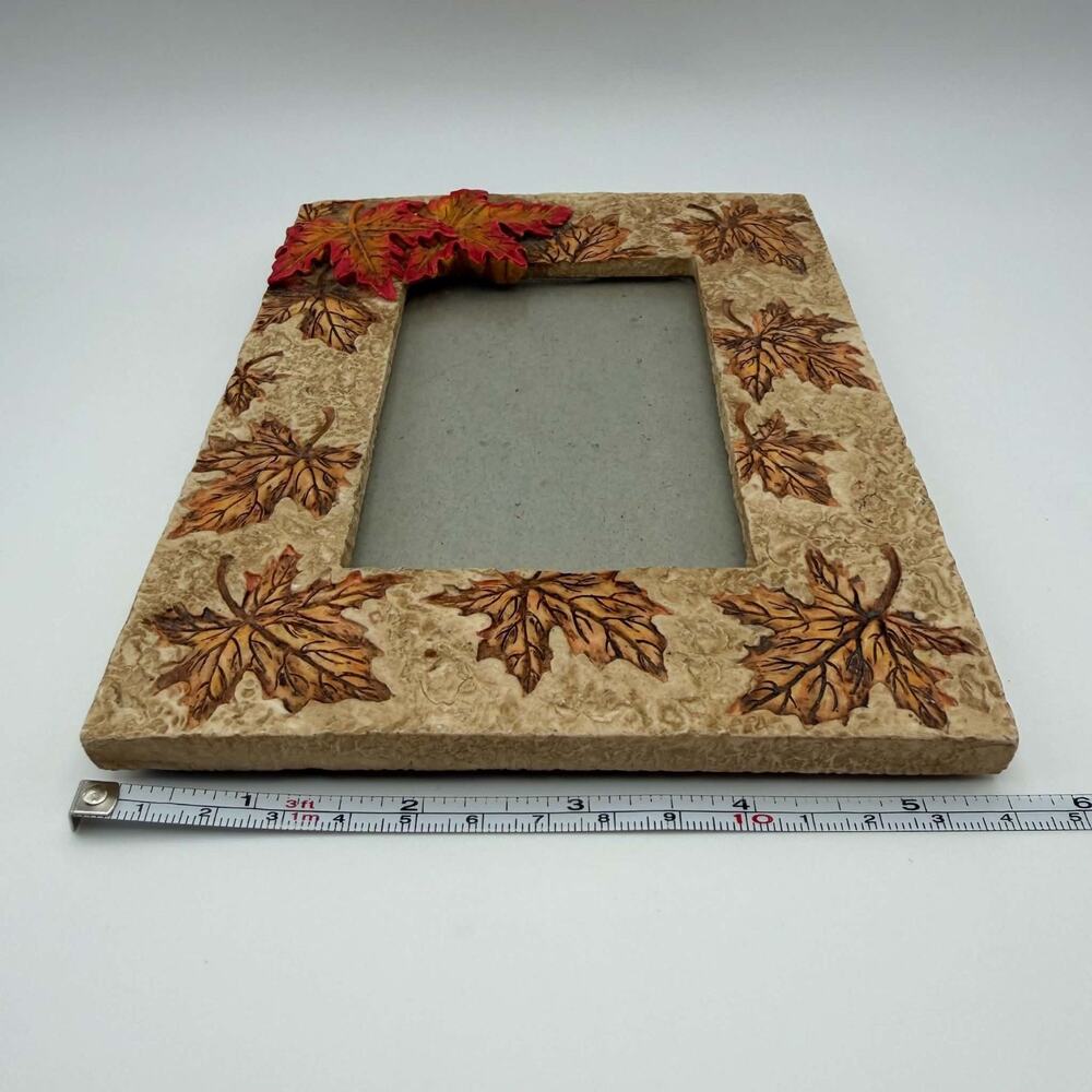 Autumn Leaves Textured Picture Frame Rustic Country Cottage 3x4 Photo - Picture 6 of 8